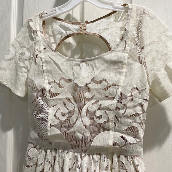 Anthropologie Tracy Reese Lace Cream Dress - Picture 4 of 8